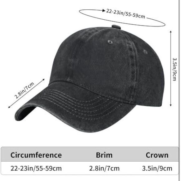 NWT Zxgnreo Cotton Baseball Grey Cap Retro Adjustable Dad Hats - Picture 6 of 7